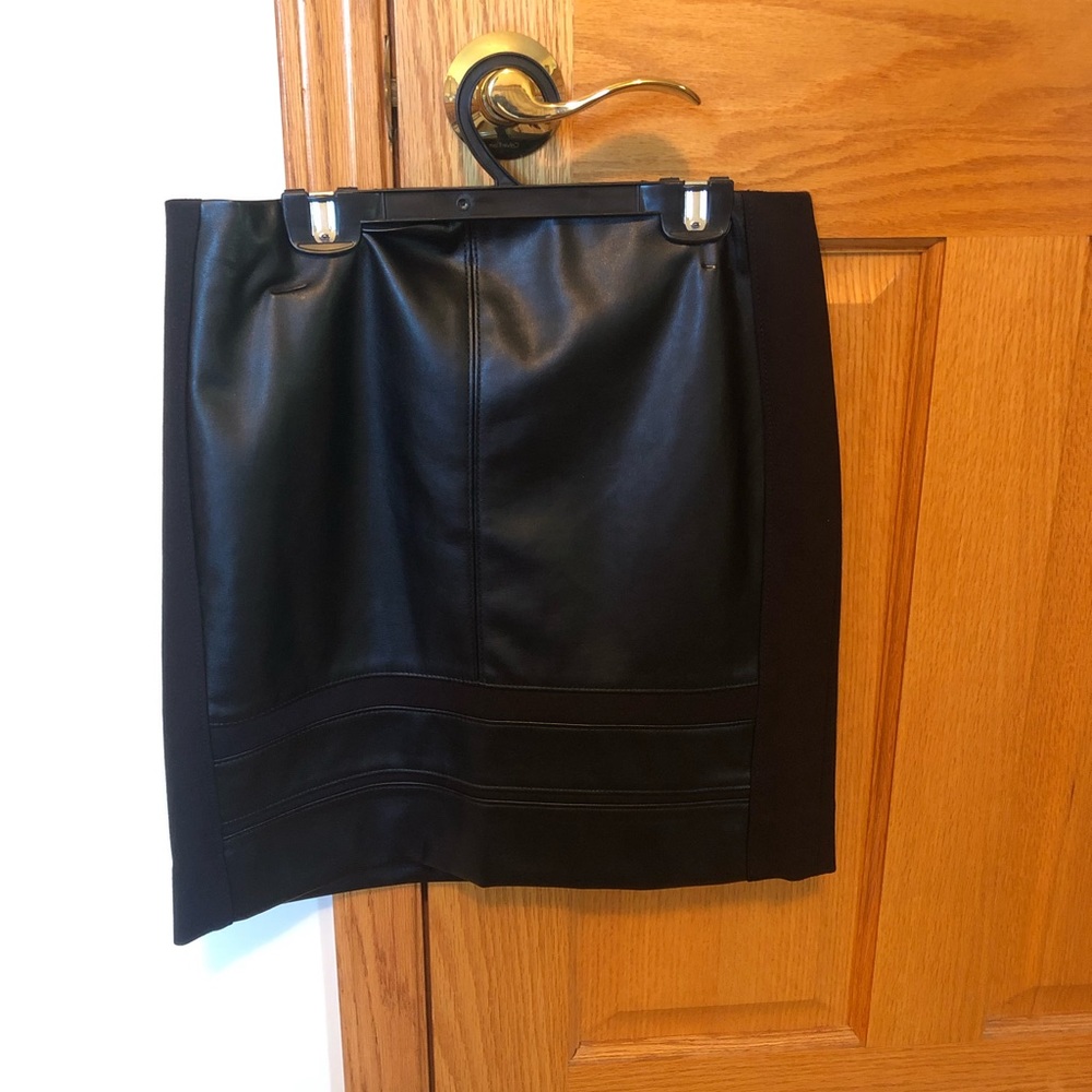 White House Black Market black pleather skirt